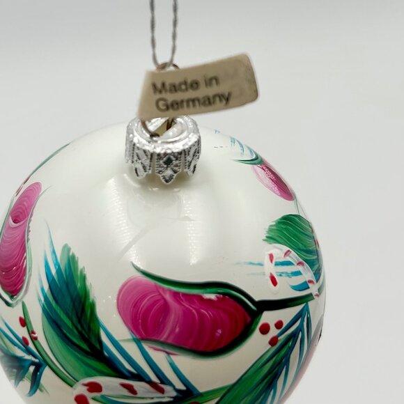 Artist-Signeed, Hand-Painted Glass Christmas Ornament | Made In Germany | Tulip - Picture 5 of 7